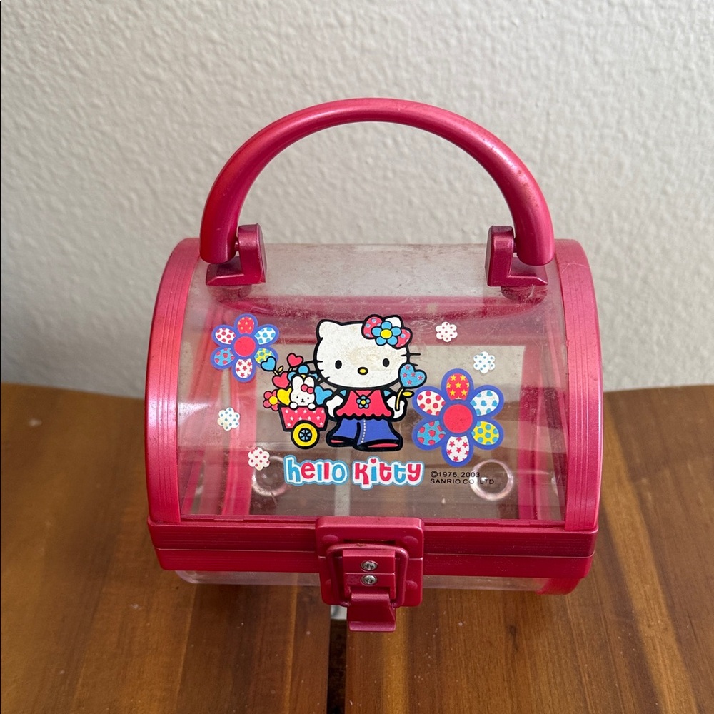 Sanrio Hello Kitty Pink Carry Case Vintage 2003